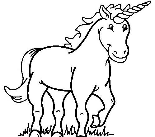 Unicorno disegno per i bambini da colorare