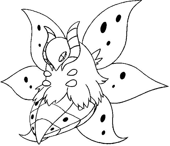 Volcarona Pokemon disegno da colorare