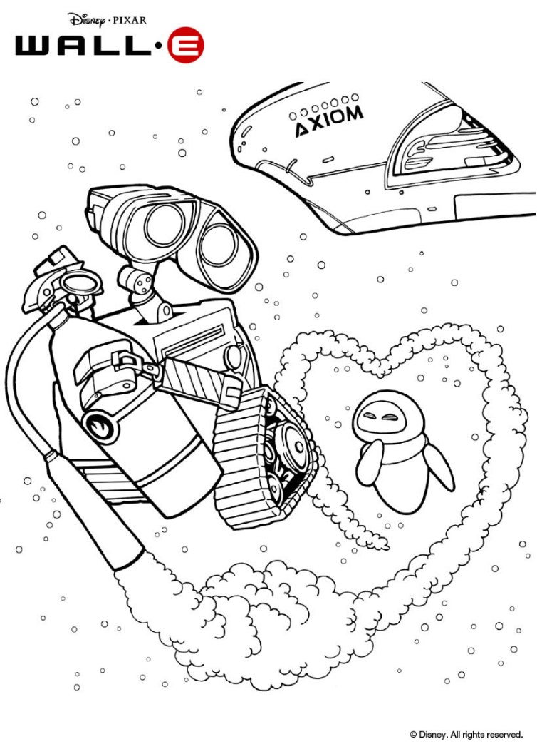 Wall E disegni Disney da colorare gratis (69)