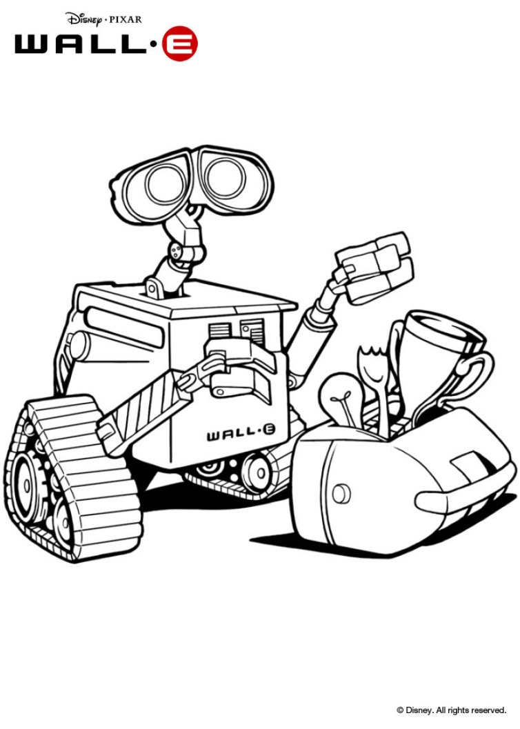 Wall E disegni Disney da colorare gratis (73)