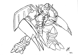 Wargreymon 2 disegni gratis da colorare