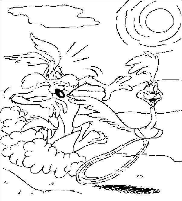 Wile E_ Coyote e Beep Beep disegni da colorare per bambini