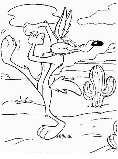 Wile E_ Coyote immagini da colorare per bambini