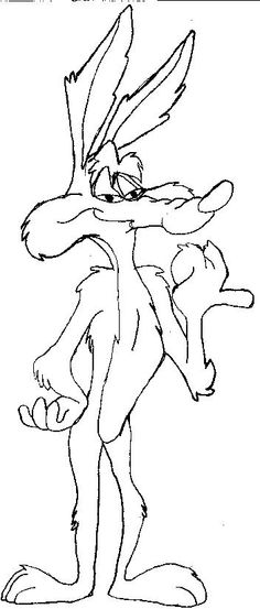 Wile E_ Coyote personaggio Looney Tunes da colorare