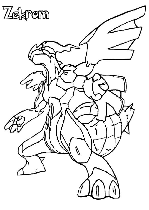 Zekrom disegno da colorare Pokemon