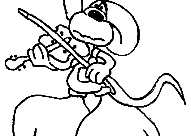 diddl violinista disegno da colorare gratis