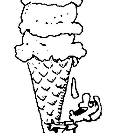 disegni da colorare bambino con gelato