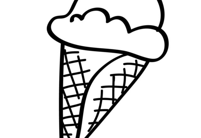 disegni da colorare bel cono gelato