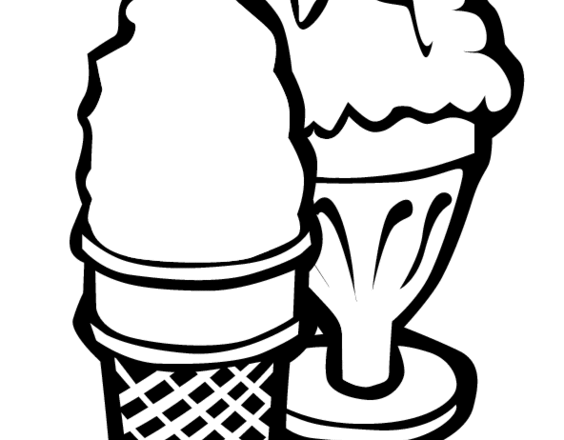 disegni da colorare cono e coppa gelato