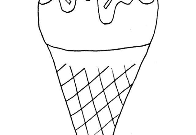 disegni da colorare cono gelato