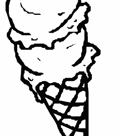 disegni da colorare cono gelato due gusti