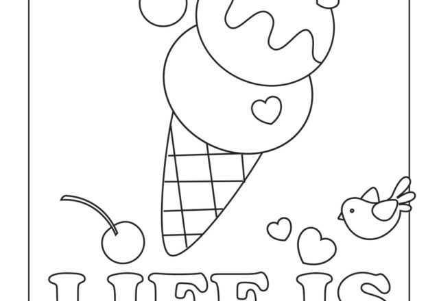 disegni da colorare gelato life is sweet