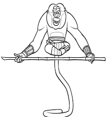disegni da colorare gratis scimmia karate simpatica