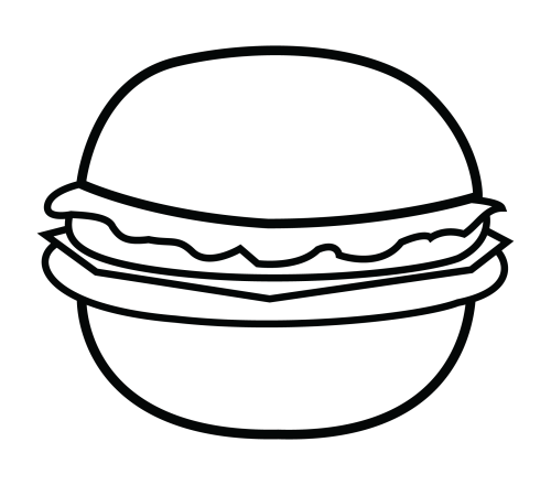 disegni da colorare semplice panino