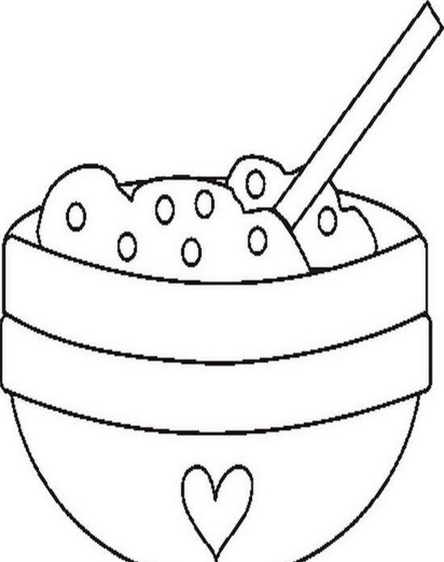 disegni da colorare tazza di gelato