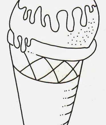 disegni gratis da colorare cono gelato