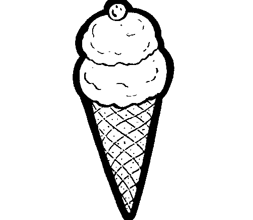 disegni per bambini cono gelato amarena