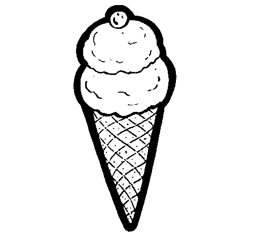 disegni per bambini cono gelato amarena