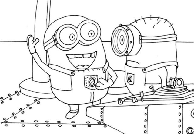 disegni per bambini gratis minions da colorare