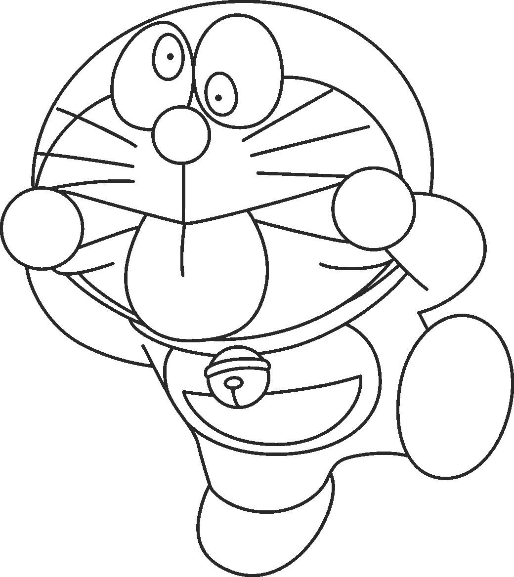 doraemon fa le smorfie disegni da colorare gratis per bambini