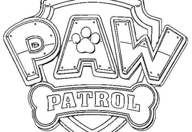 logo paw patrol disegni da colorare gratis per bambini