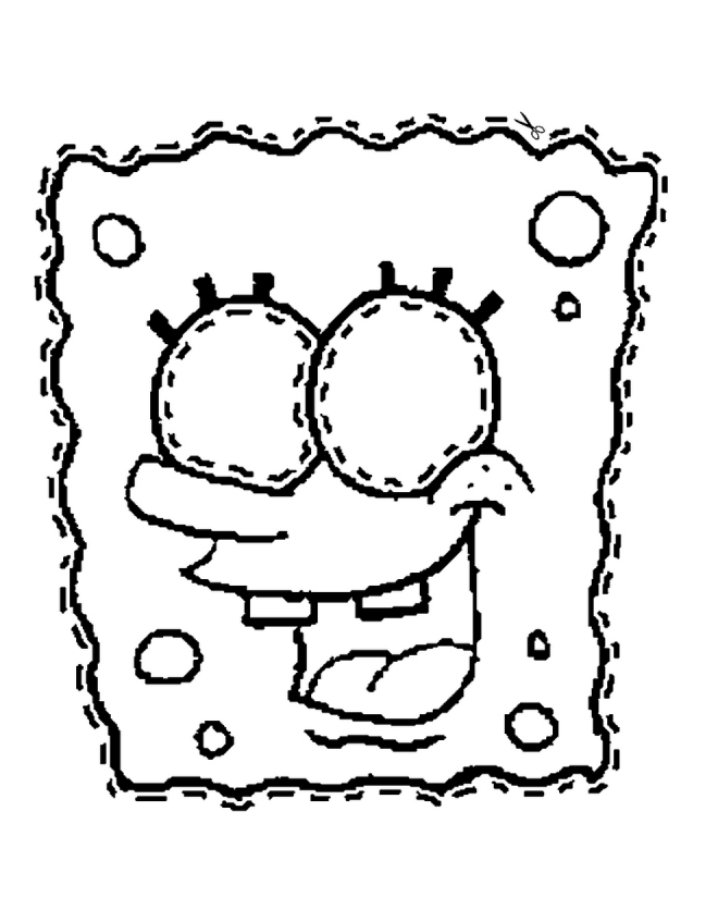 maschera spongebob disegno da colorare gratis