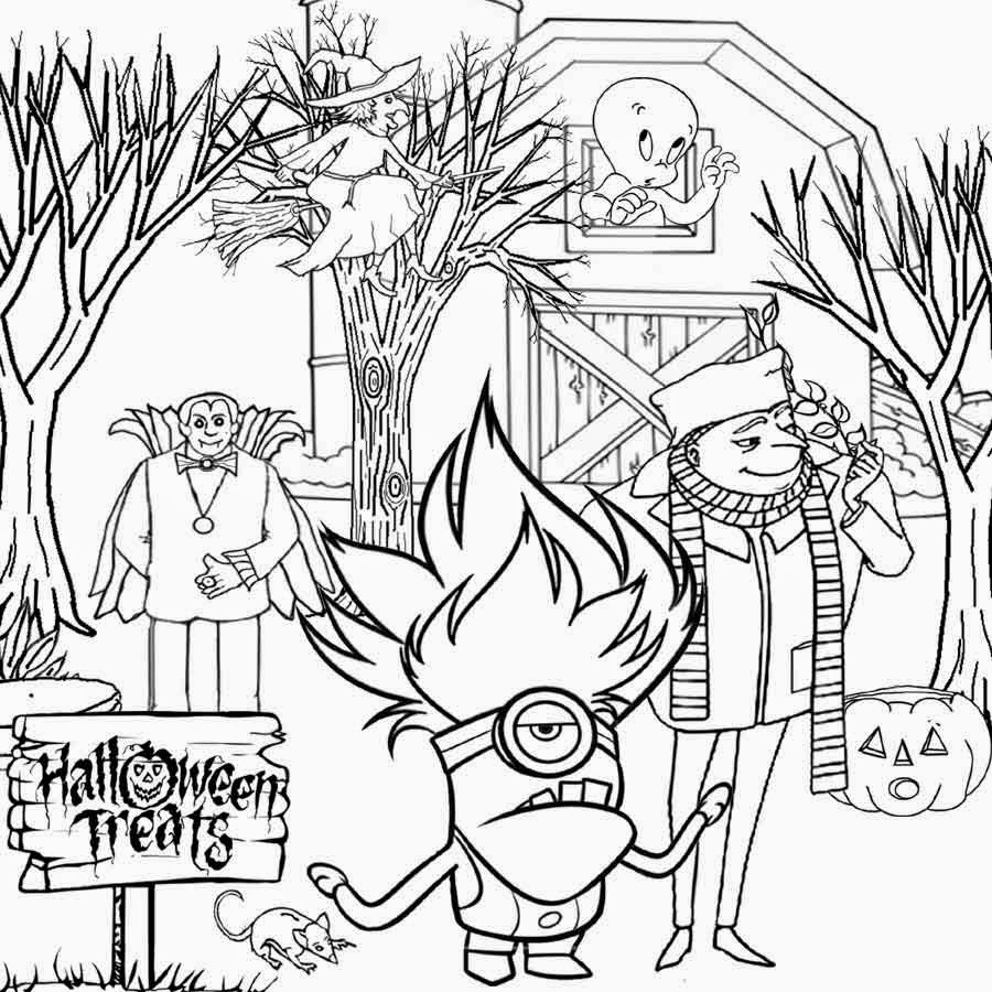 minions casa stregata halloween disegni da colorare