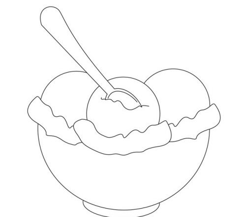 tazza gelato da colorare disegni gratis