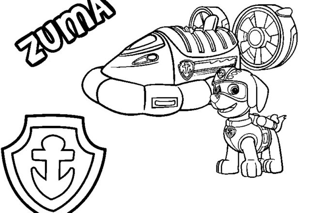 zuma paw patrol disegni da colorare per bambini gratis