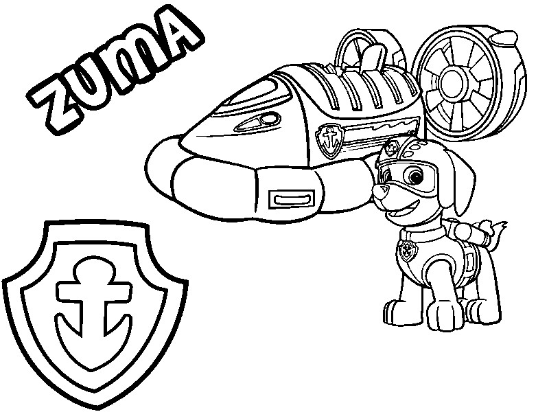 zuma paw patrol disegni da colorare per bambini gratis